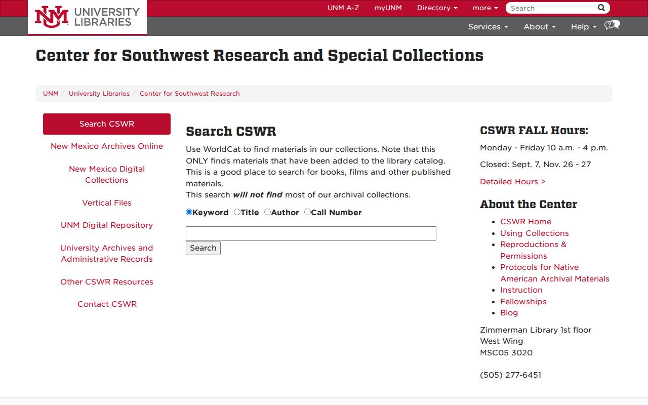 New Mexico city directory: UNM Center for Southwest Research collections